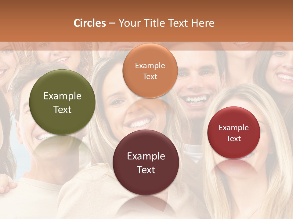 Faces Isolated Joyful PowerPoint Template