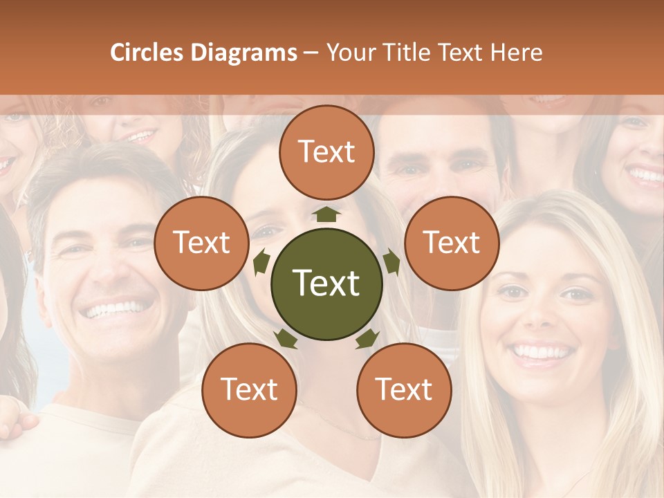 Faces Isolated Joyful PowerPoint Template