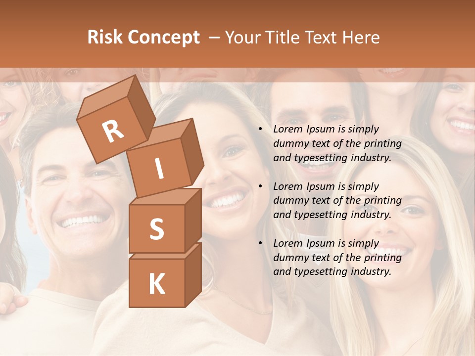 Faces Isolated Joyful PowerPoint Template