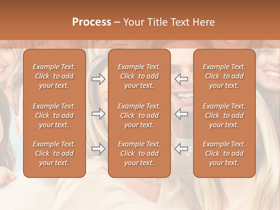 Faces Isolated Joyful PowerPoint Template