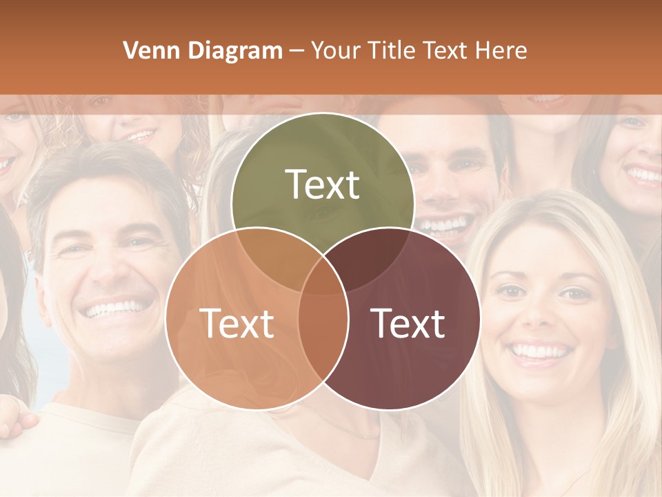 Faces Isolated Joyful PowerPoint Template