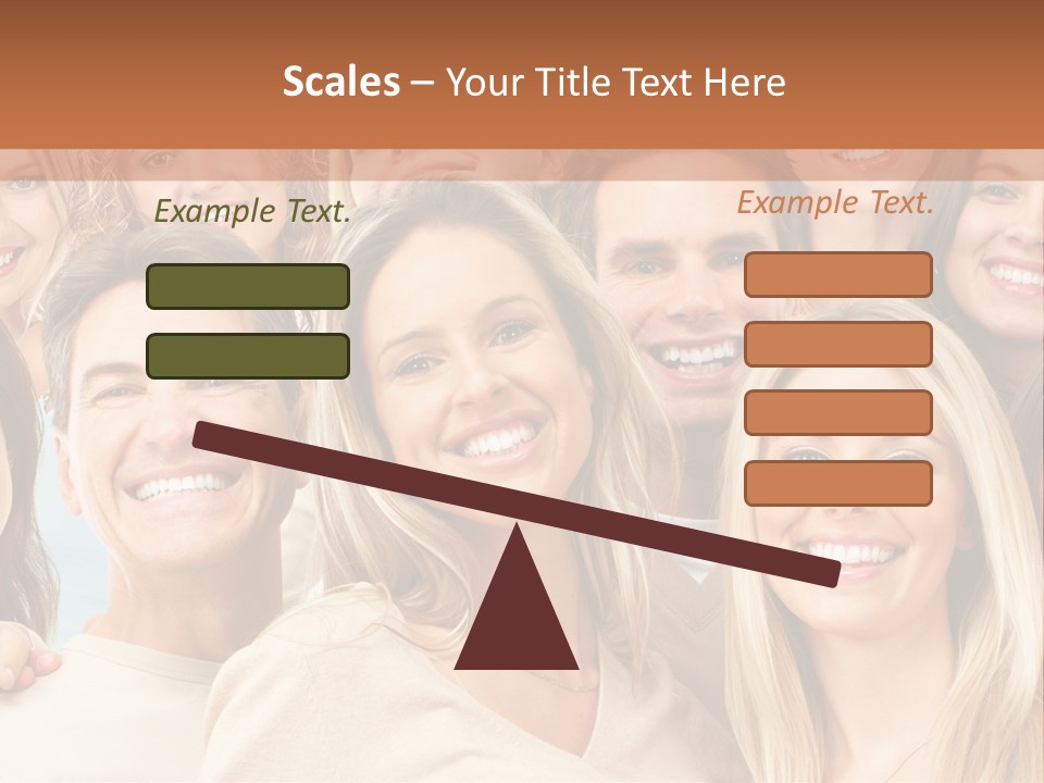 Faces Isolated Joyful PowerPoint Template