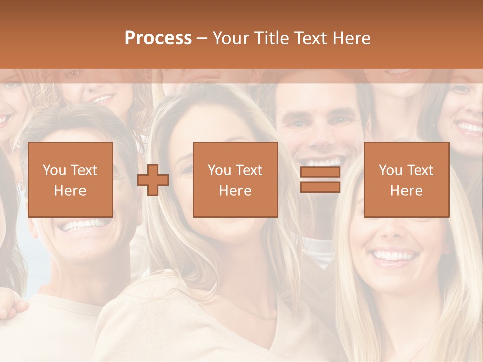 Faces Isolated Joyful PowerPoint Template