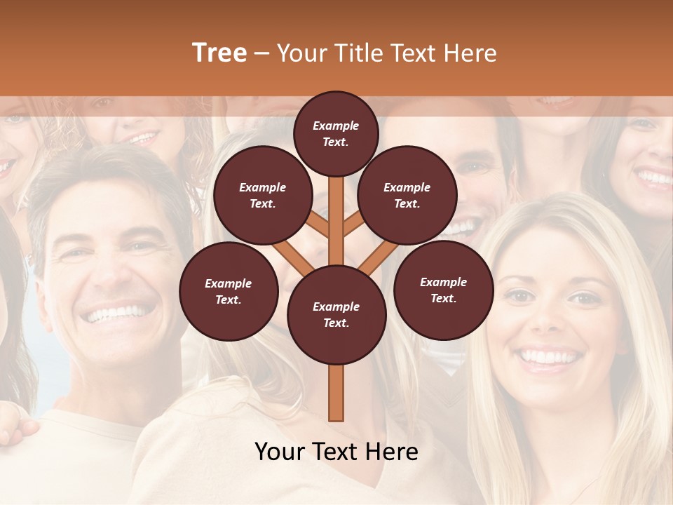 Faces Isolated Joyful PowerPoint Template