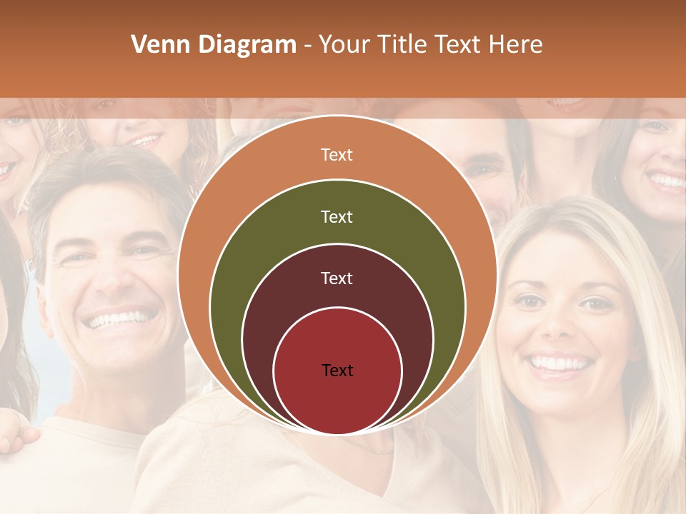 Faces Isolated Joyful PowerPoint Template