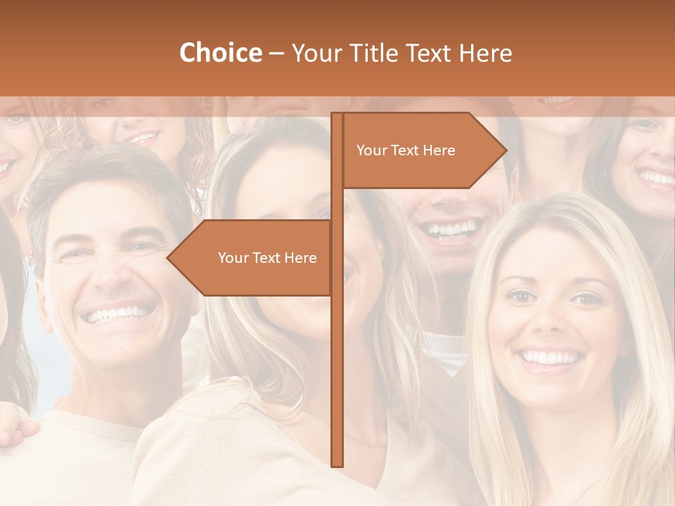 Faces Isolated Joyful PowerPoint Template