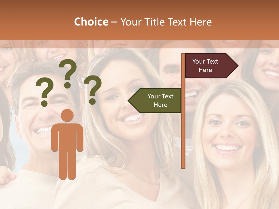 Faces Isolated Joyful PowerPoint Template