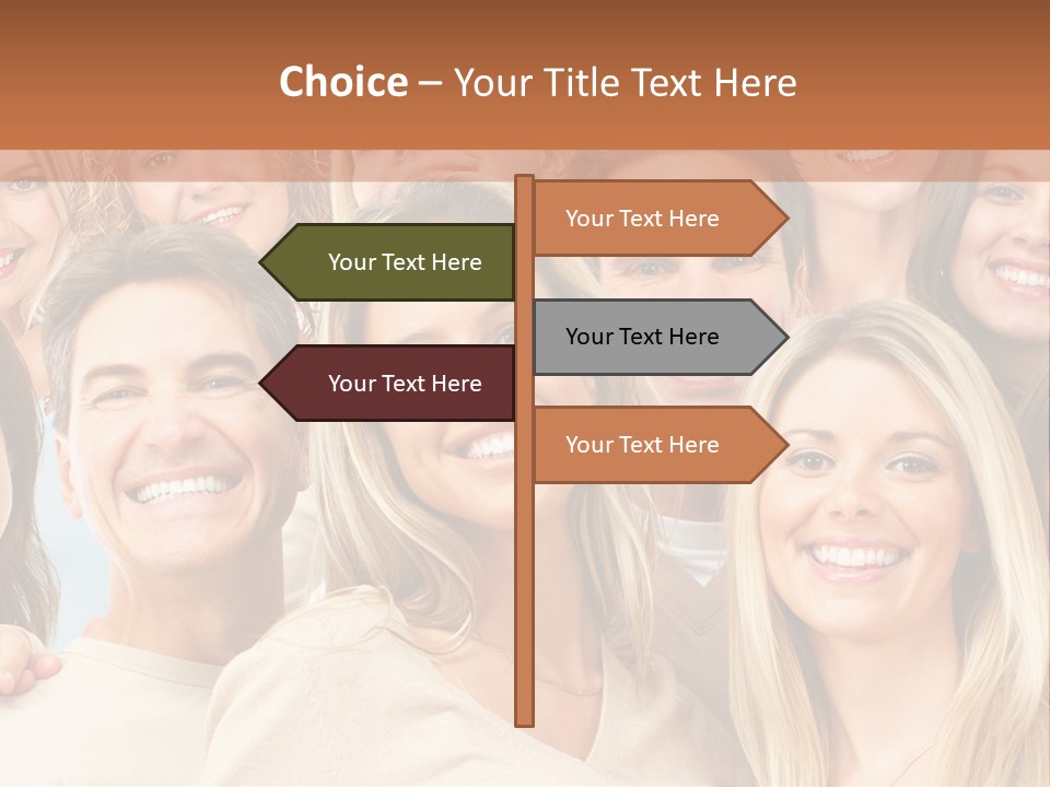 Faces Isolated Joyful PowerPoint Template