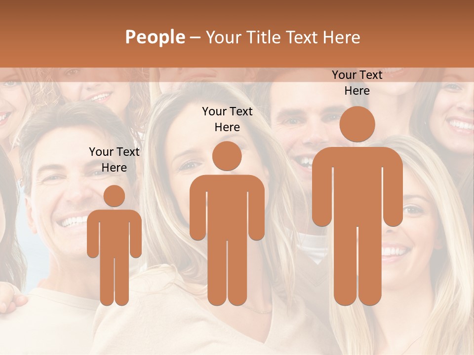 Faces Isolated Joyful PowerPoint Template