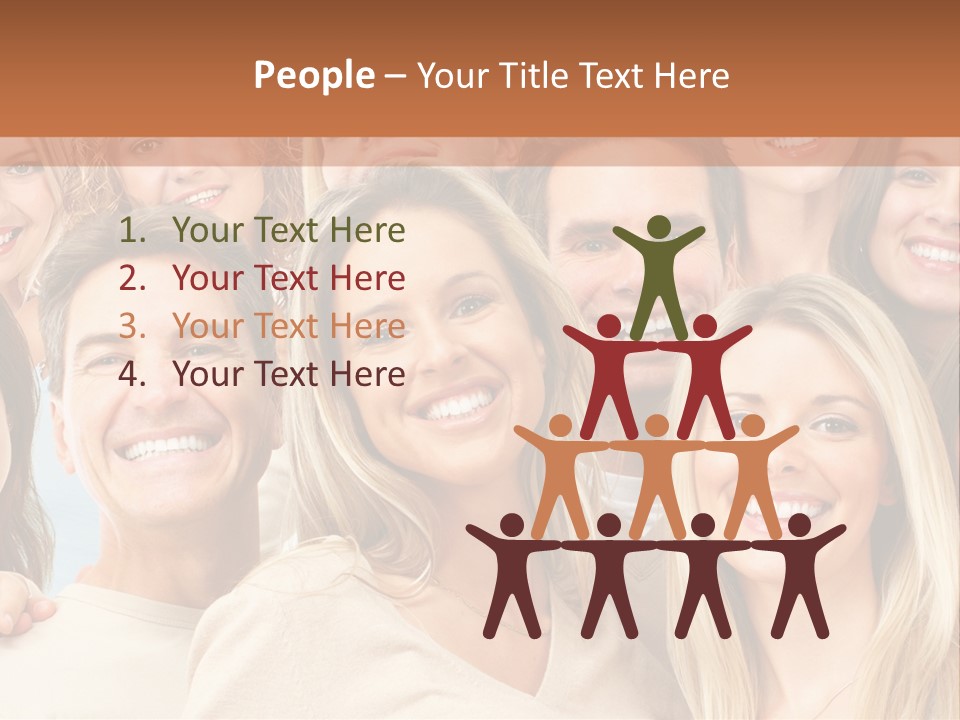 Faces Isolated Joyful PowerPoint Template