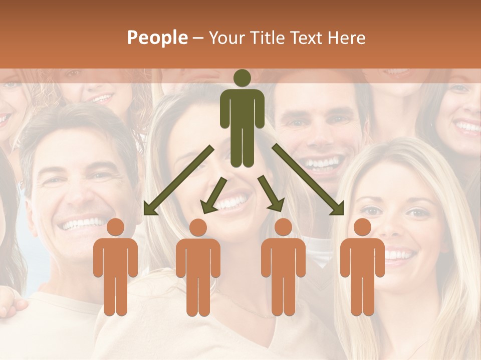 Faces Isolated Joyful PowerPoint Template