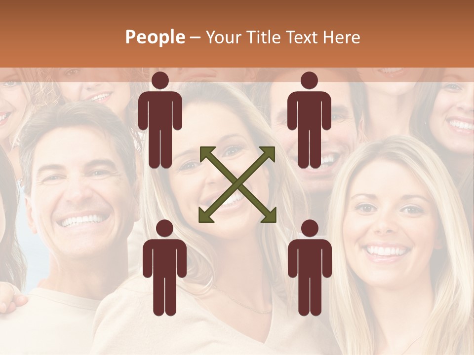 Faces Isolated Joyful PowerPoint Template