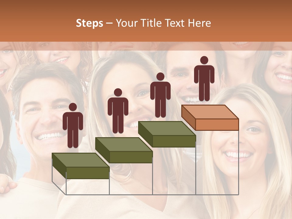 Faces Isolated Joyful PowerPoint Template