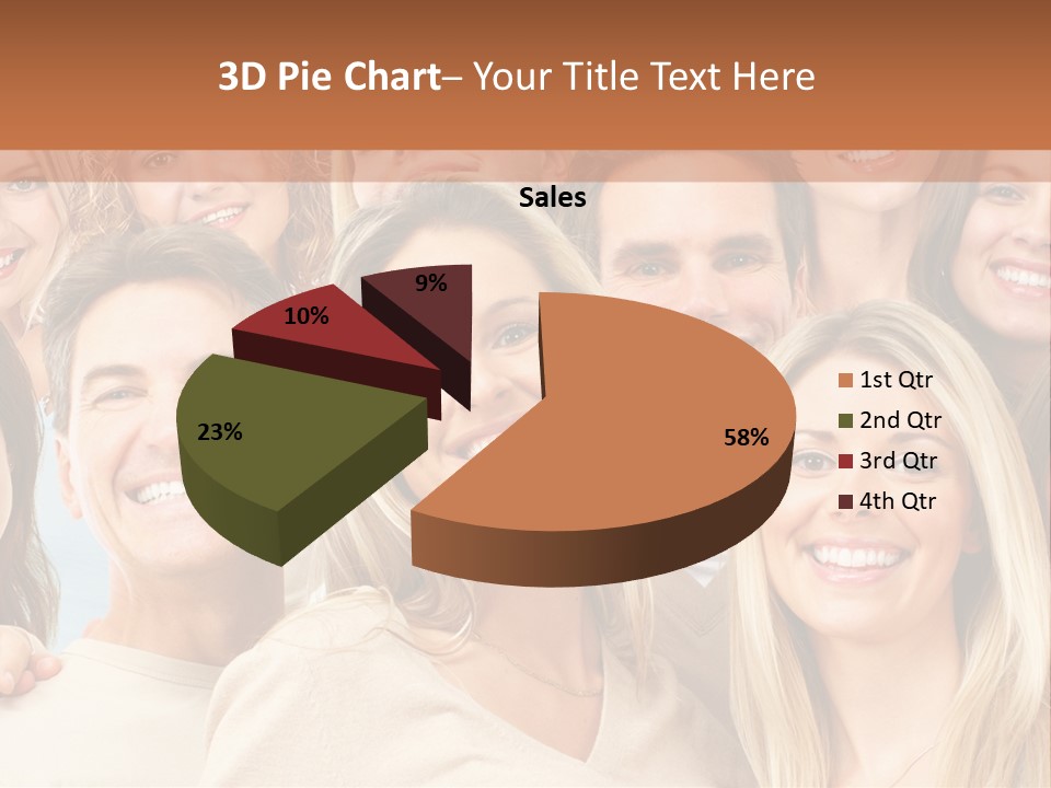 Faces Isolated Joyful PowerPoint Template