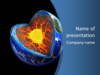 Lithosphere Fire Lava PowerPoint Template