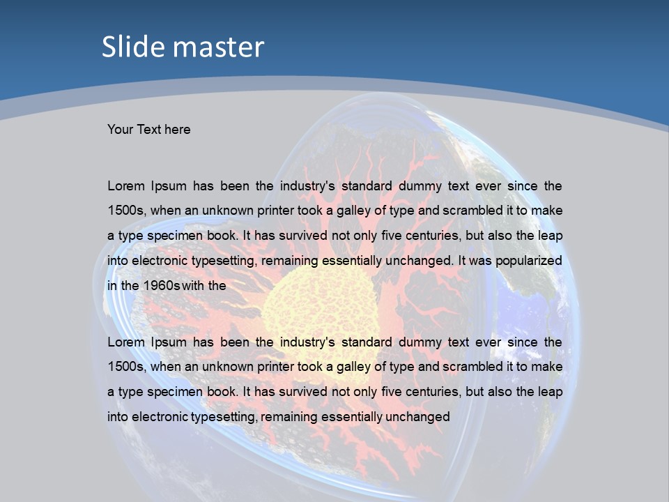 Lithosphere Fire Lava PowerPoint Template