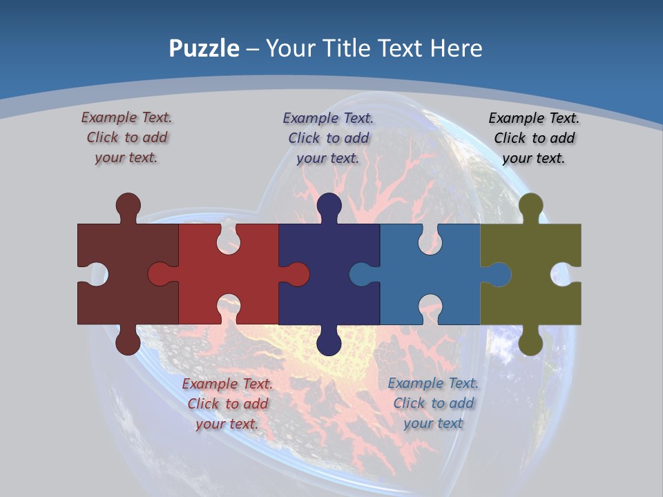 Lithosphere Fire Lava PowerPoint Template
