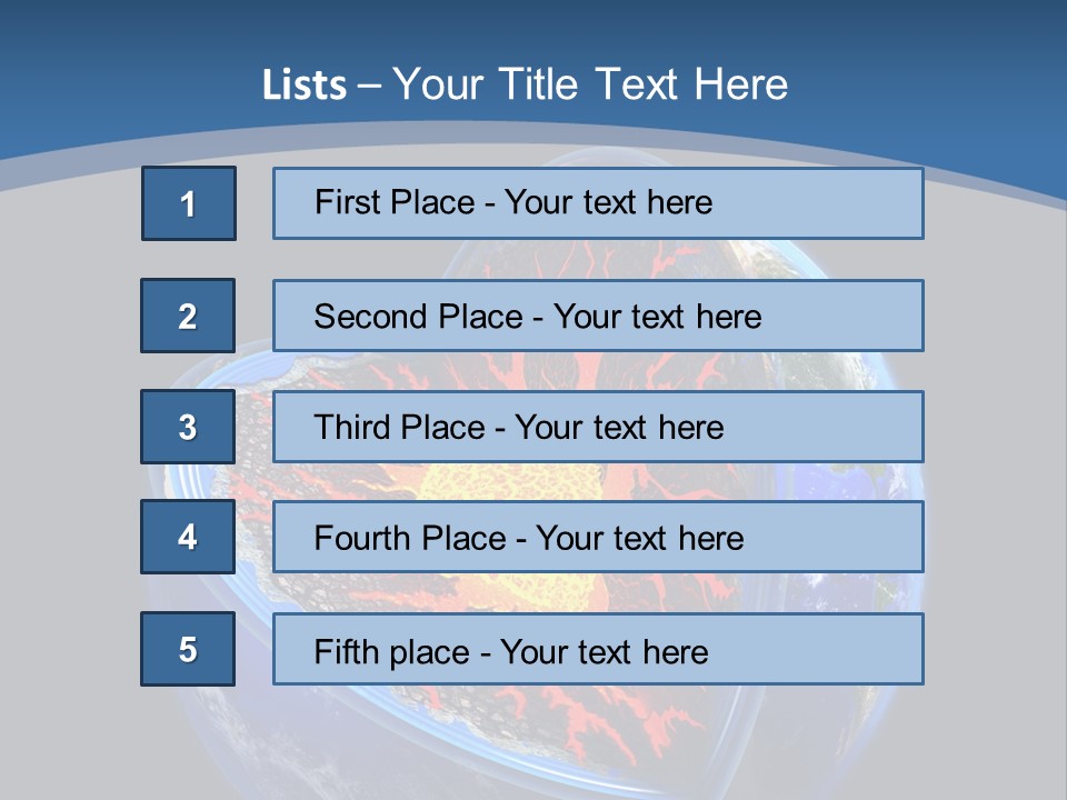 Lithosphere Fire Lava PowerPoint Template