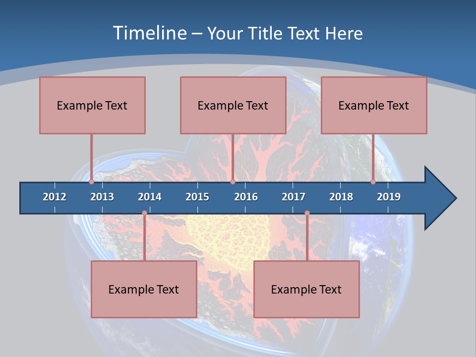 Lithosphere Fire Lava PowerPoint Template