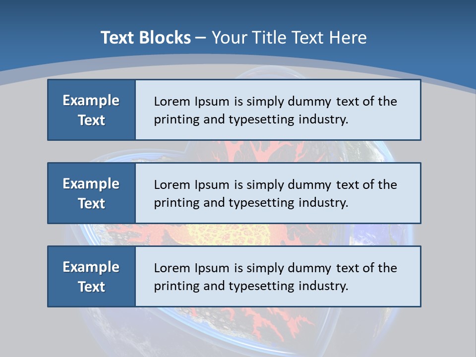 Lithosphere Fire Lava PowerPoint Template