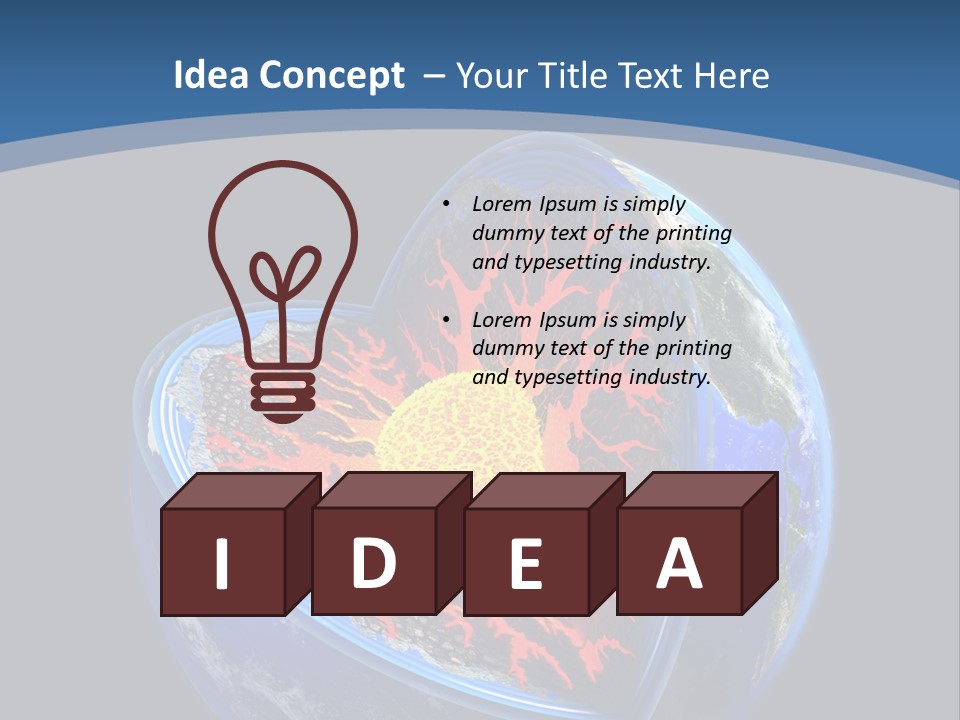 Lithosphere Fire Lava PowerPoint Template