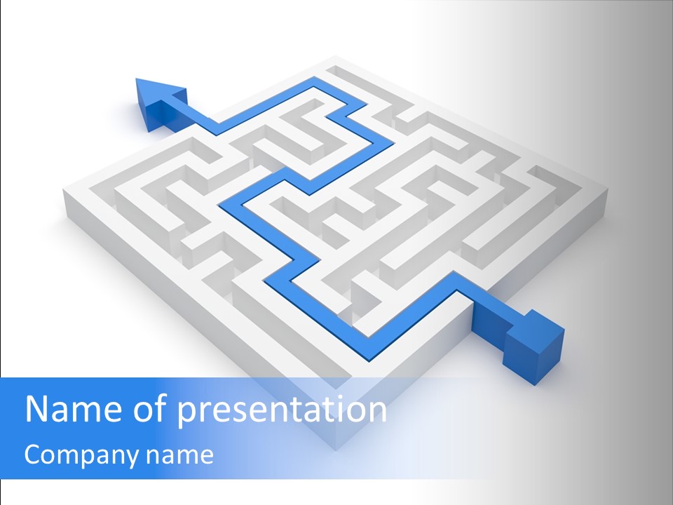 Smart Way Labyrinth PowerPoint Template