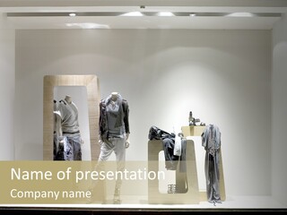 Window Glass Fashion PowerPoint Template