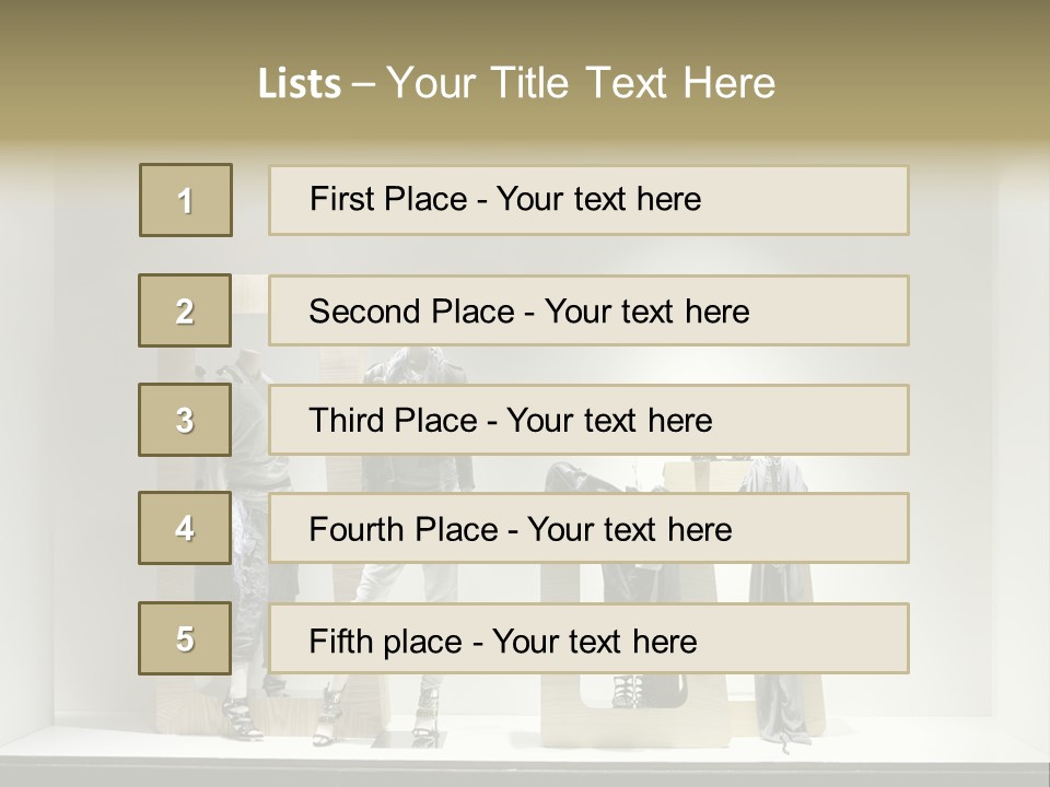 Window Glass Fashion PowerPoint Template
