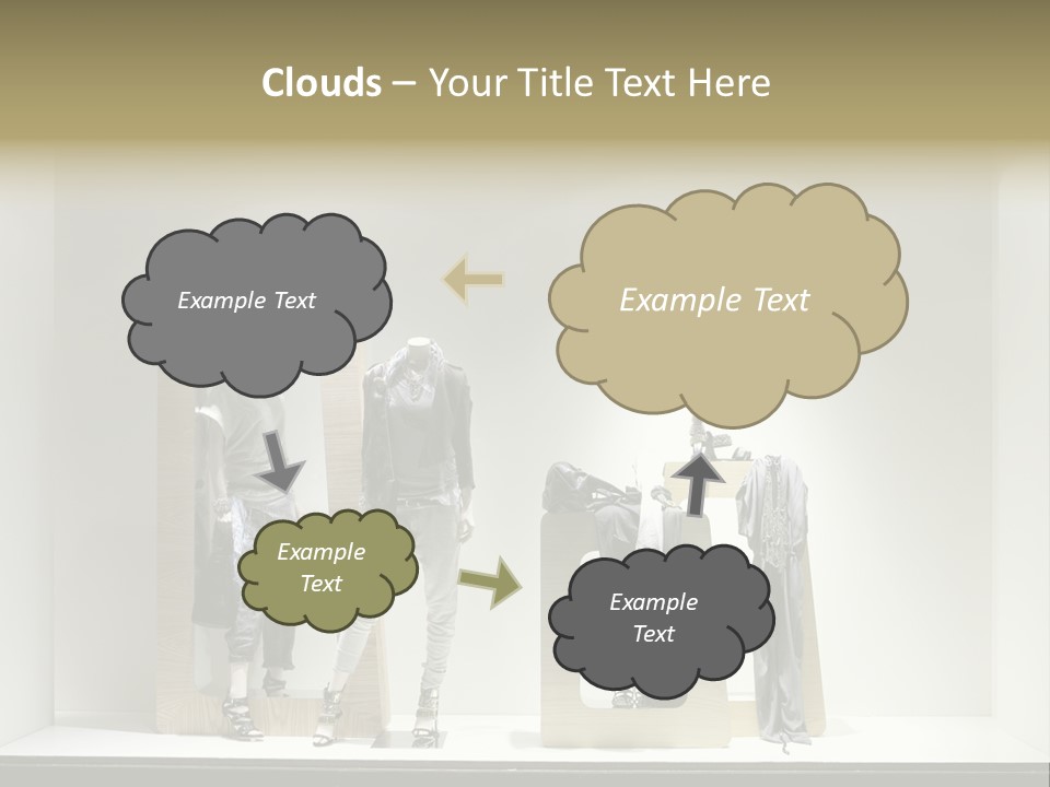 Window Glass Fashion PowerPoint Template