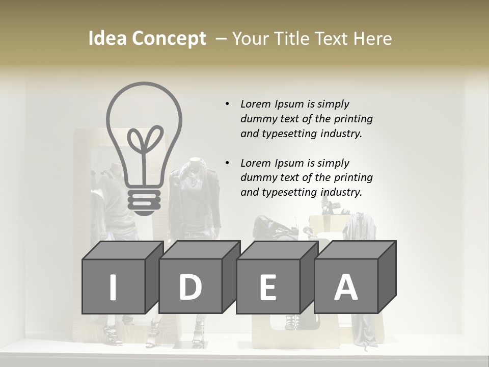 Window Glass Fashion PowerPoint Template