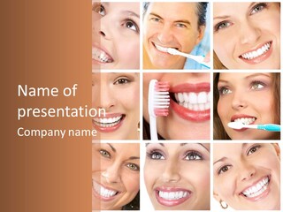 Mouth Female Dentist PowerPoint Template