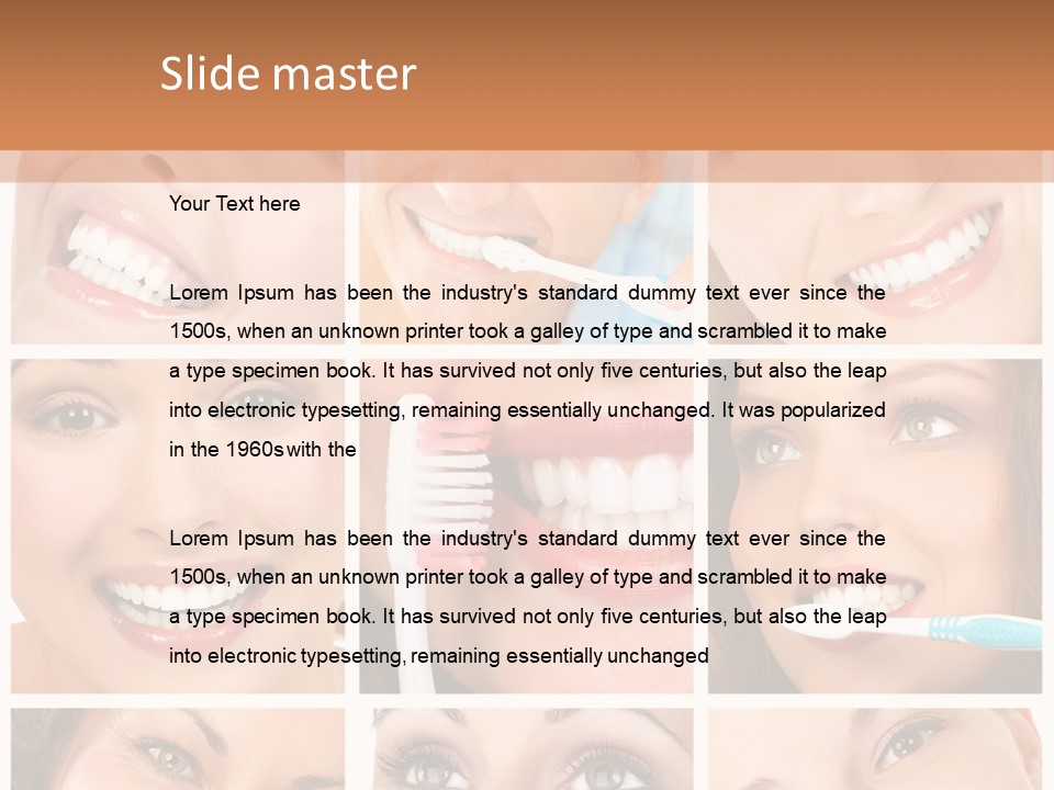 Mouth Female Dentist PowerPoint Template