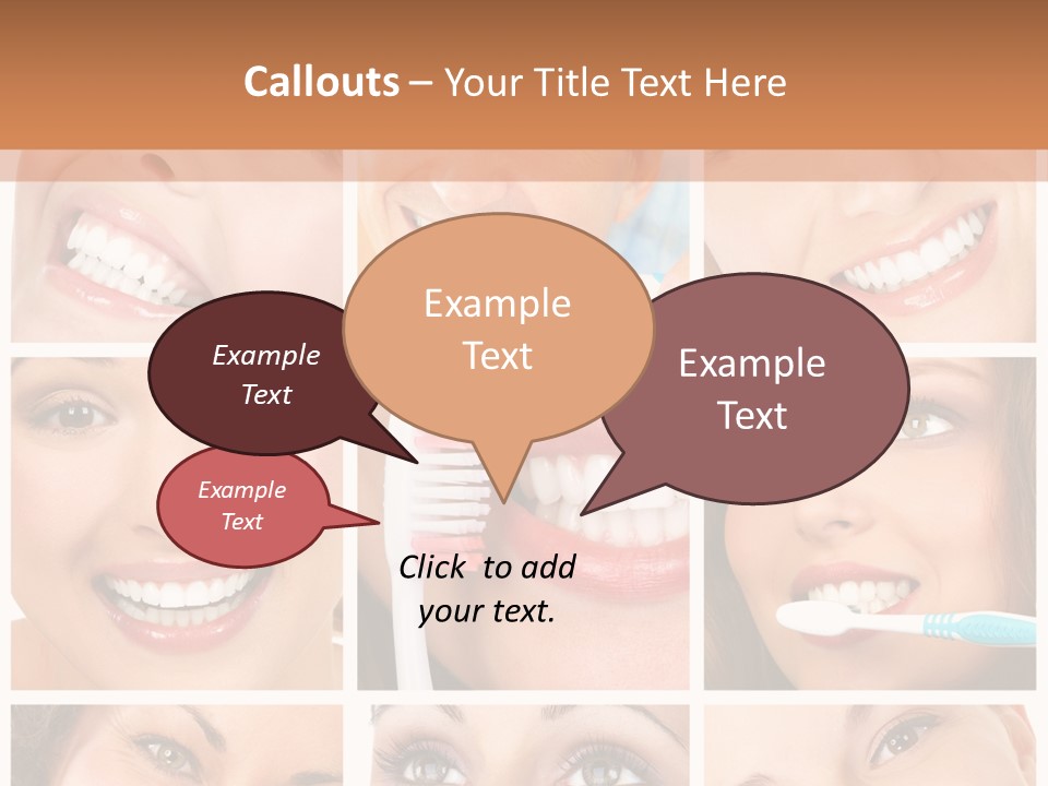 Mouth Female Dentist PowerPoint Template
