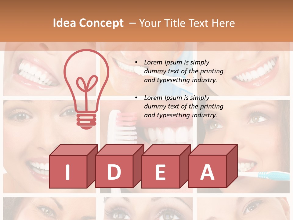 Mouth Female Dentist PowerPoint Template