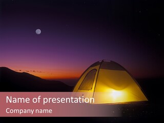 Stars Mountain Night PowerPoint Template