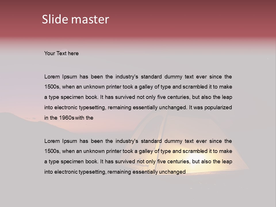 Stars Mountain Night PowerPoint Template