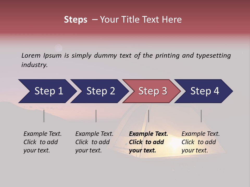Stars Mountain Night PowerPoint Template