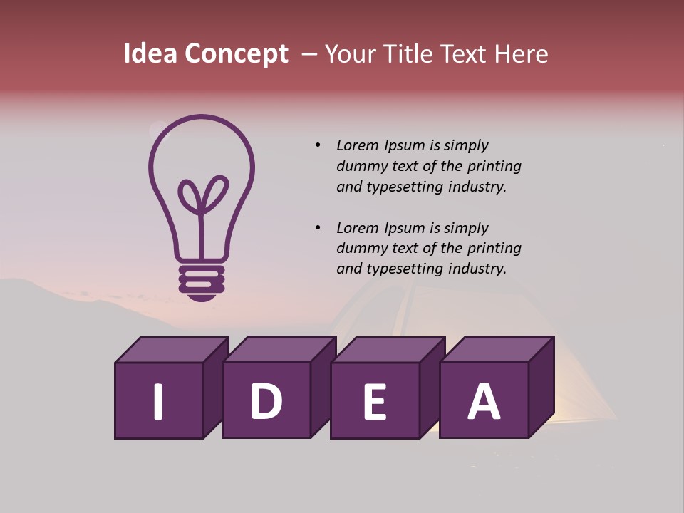 Stars Mountain Night PowerPoint Template