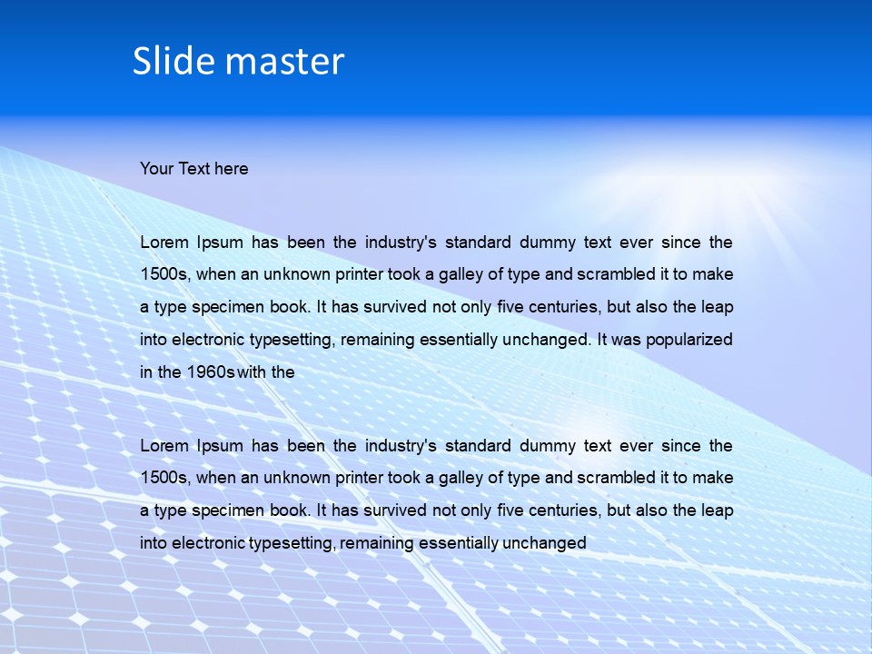 Renewable Supply Private PowerPoint Template