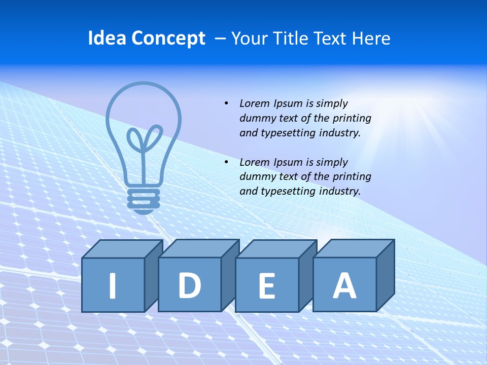 Renewable Supply Private PowerPoint Template