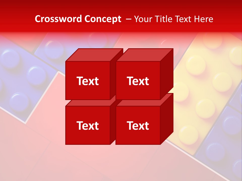 Color White Cube PowerPoint Template