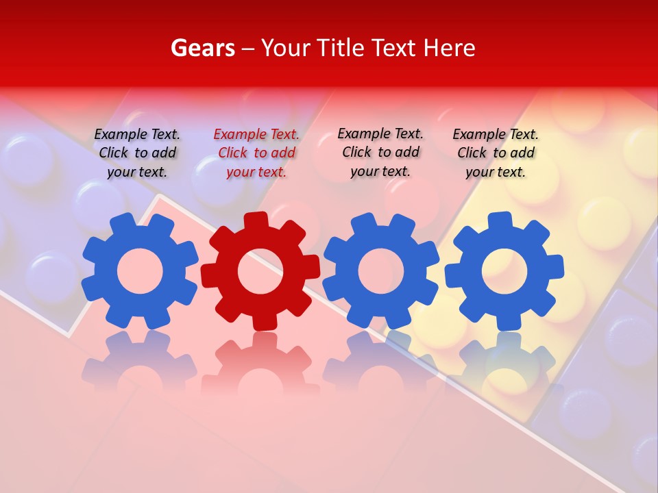 Color White Cube PowerPoint Template