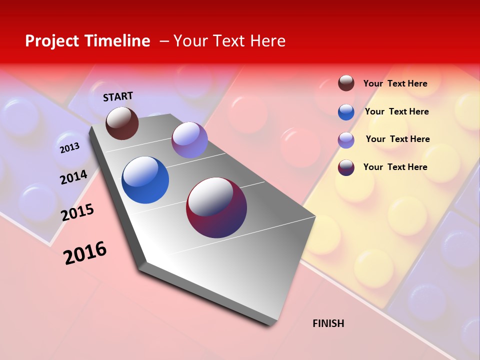 Color White Cube PowerPoint Template