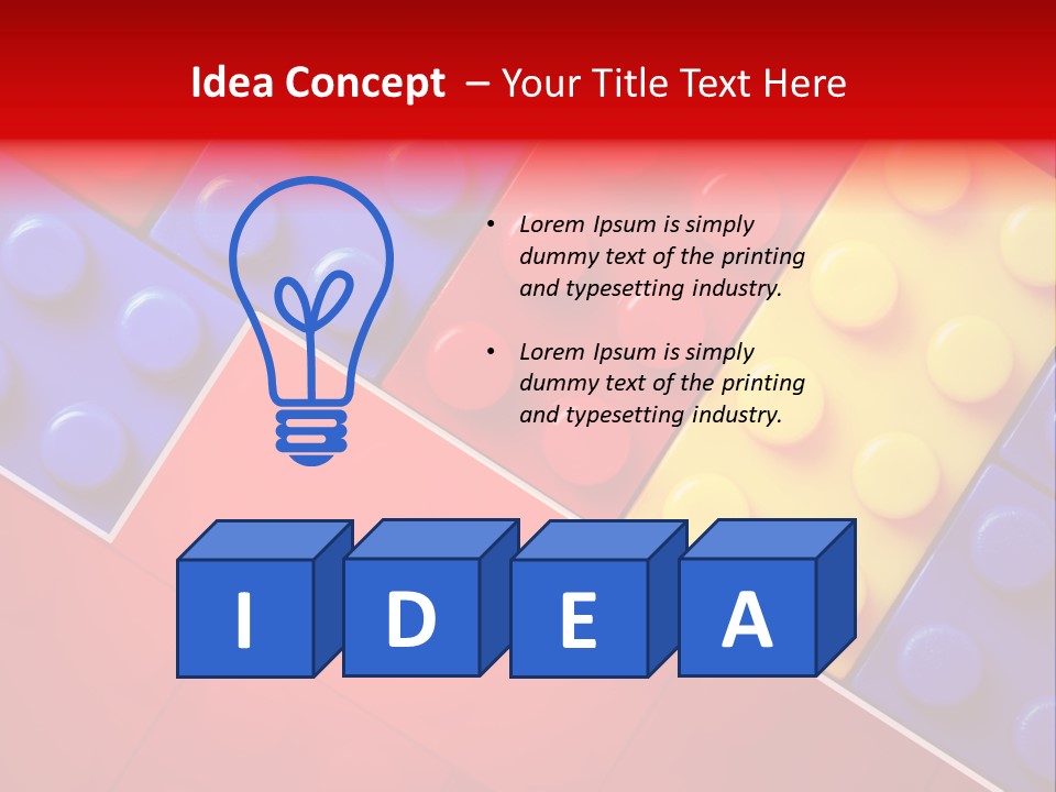 Color White Cube PowerPoint Template