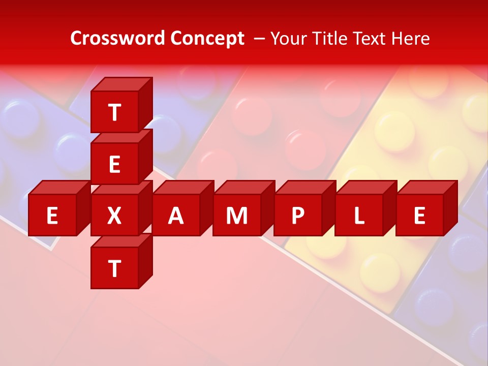 Color White Cube PowerPoint Template