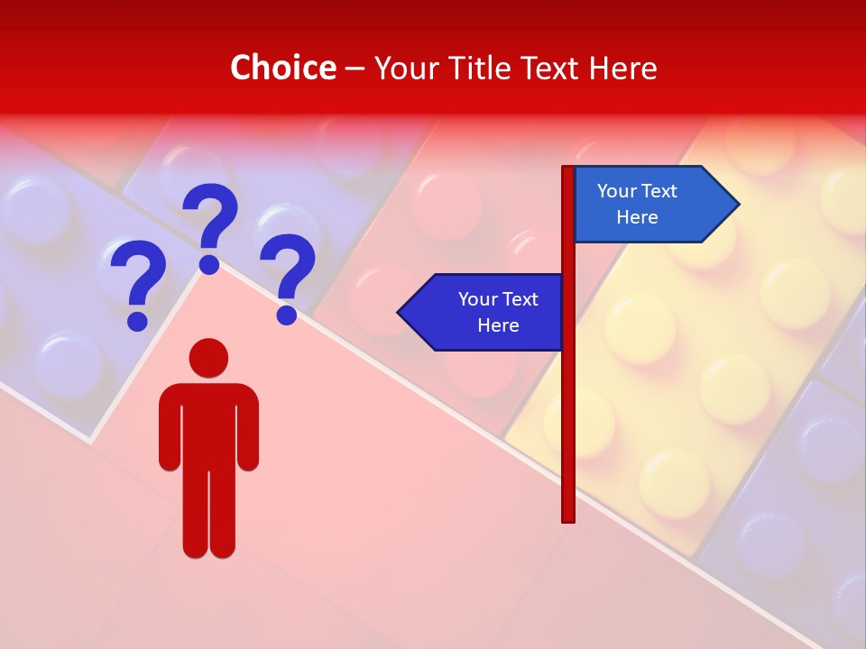 Color White Cube PowerPoint Template
