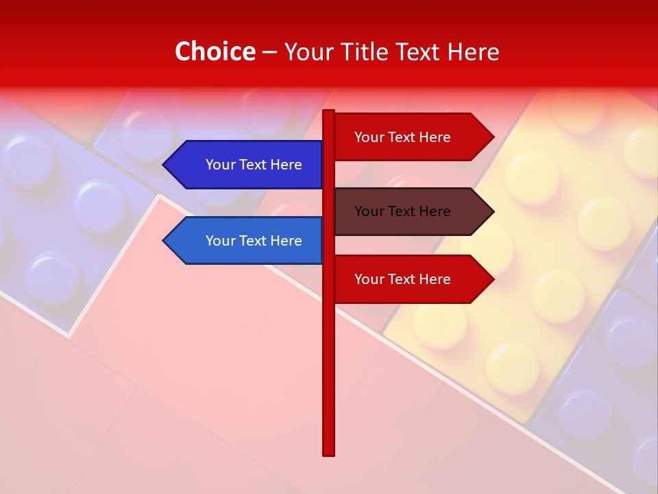 Color White Cube PowerPoint Template