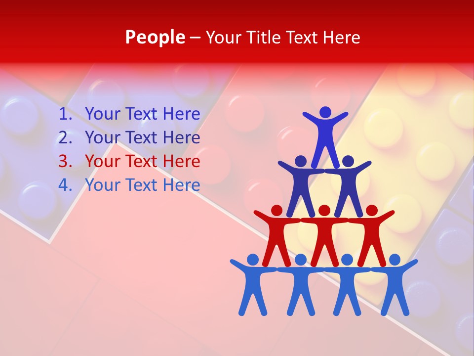 Color White Cube PowerPoint Template