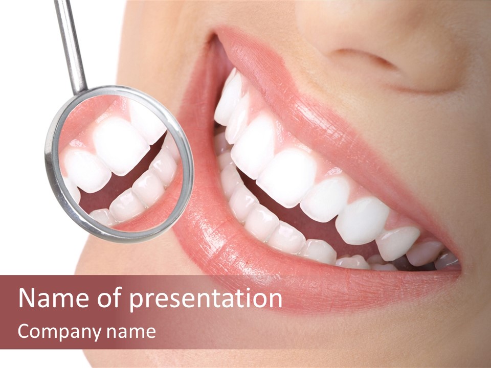 Reflection Clinic Teeth PowerPoint Template