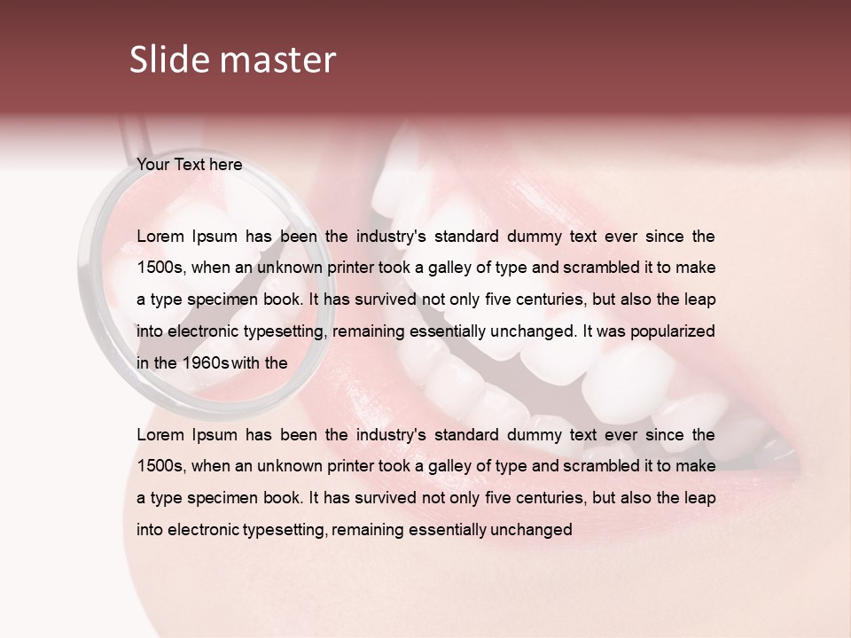 Reflection Clinic Teeth PowerPoint Template